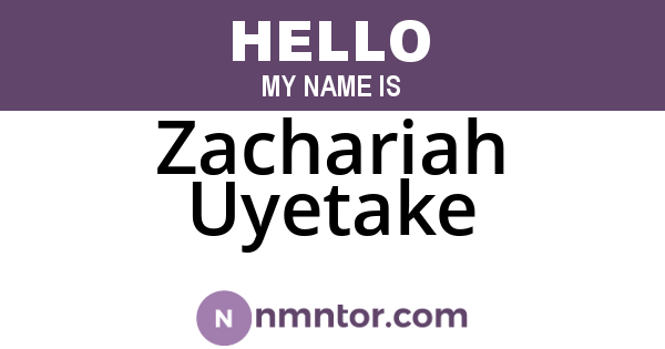 Zachariah Uyetake