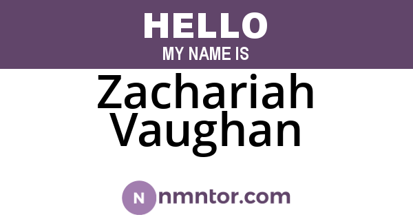Zachariah Vaughan