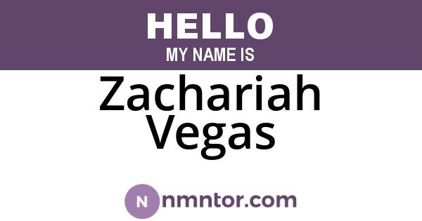 Zachariah Vegas