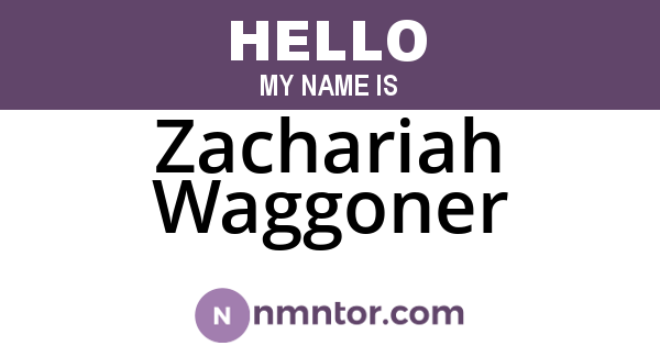 Zachariah Waggoner