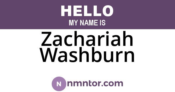 Zachariah Washburn