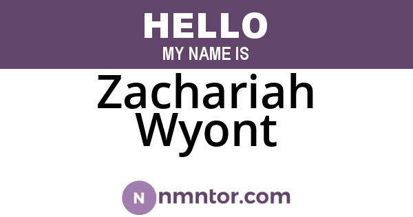 Zachariah Wyont