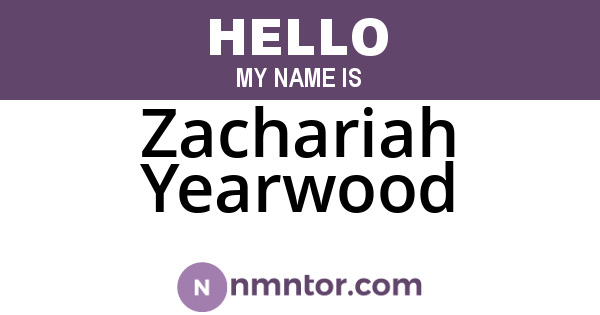 Zachariah Yearwood