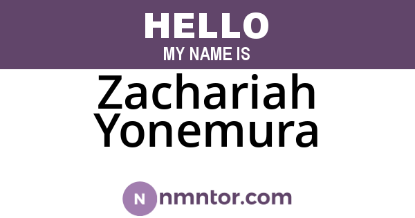 Zachariah Yonemura