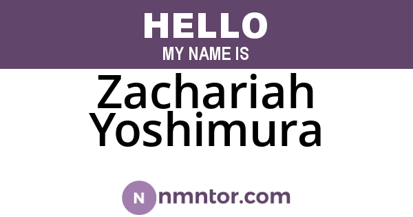 Zachariah Yoshimura