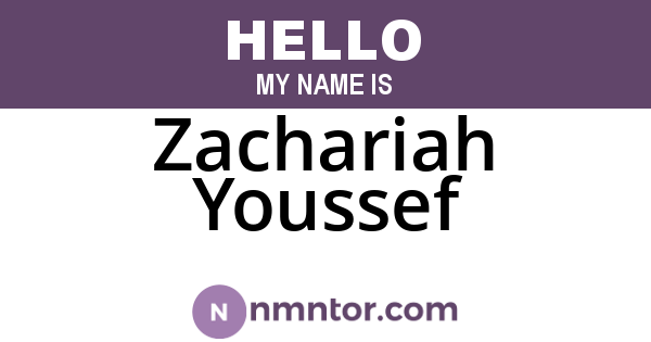 Zachariah Youssef