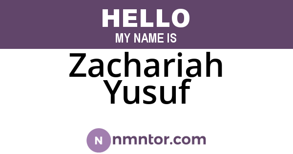 Zachariah Yusuf