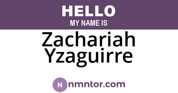 Zachariah Yzaguirre