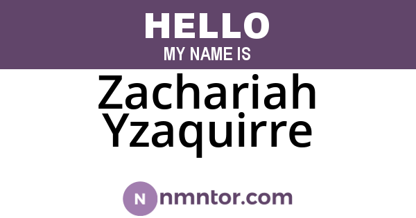 Zachariah Yzaquirre