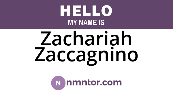 Zachariah Zaccagnino