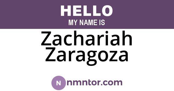 Zachariah Zaragoza