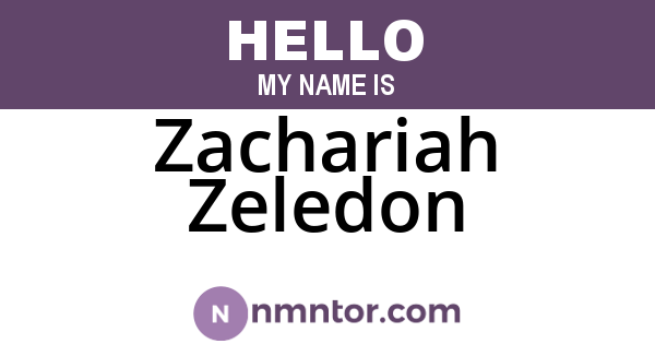 Zachariah Zeledon
