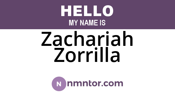 Zachariah Zorrilla