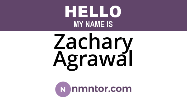 Zachary Agrawal