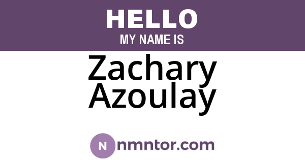 Zachary Azoulay