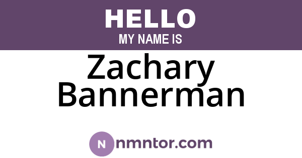 Zachary Bannerman
