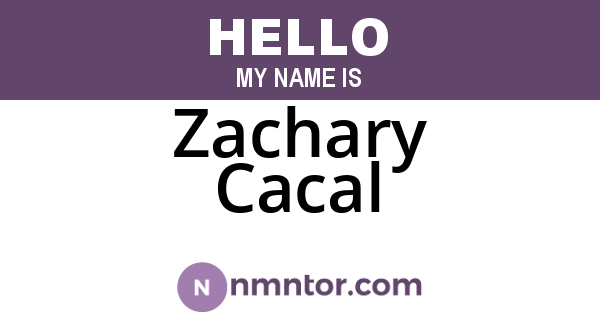 Zachary Cacal