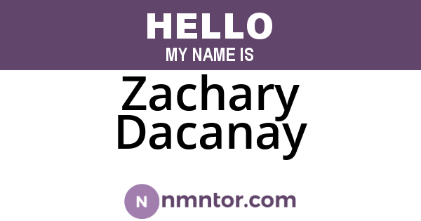 Zachary Dacanay