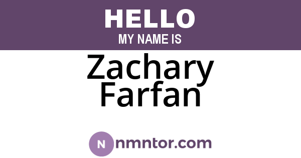 Zachary Farfan