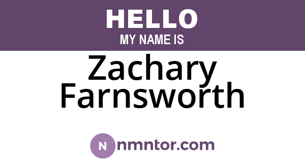 Zachary Farnsworth