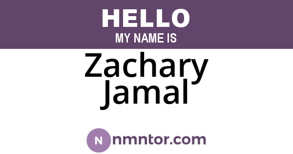 Zachary Jamal