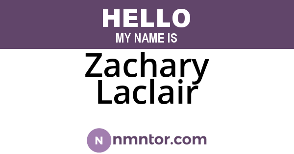 Zachary Laclair