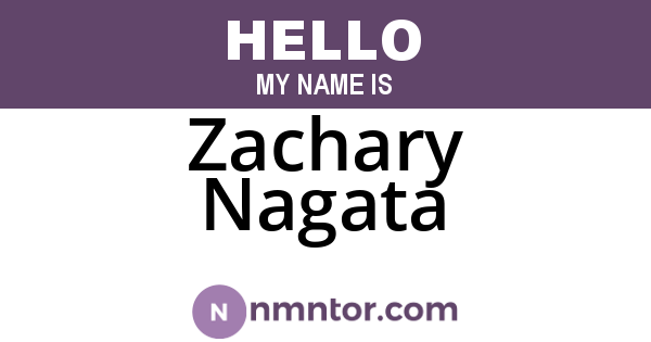 Zachary Nagata