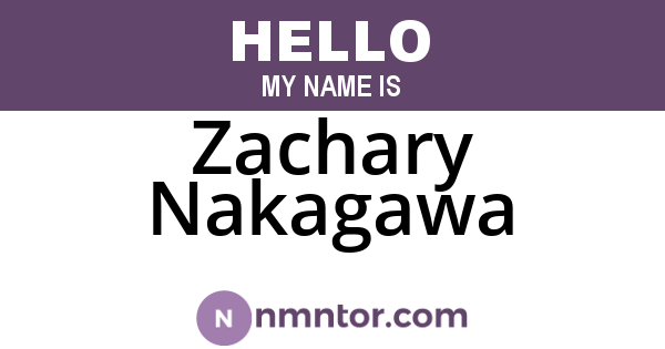Zachary Nakagawa