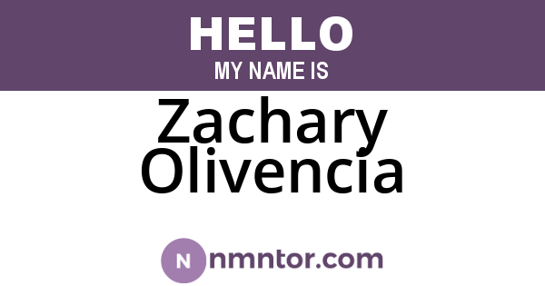 Zachary Olivencia