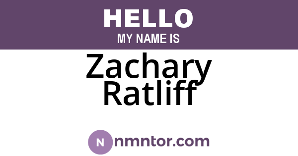 Zachary Ratliff