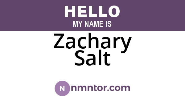Zachary Salt