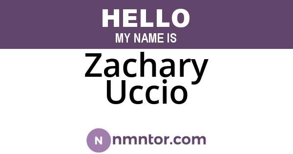 Zachary Uccio