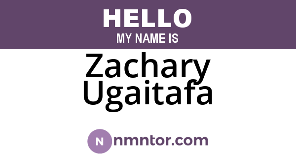 Zachary Ugaitafa