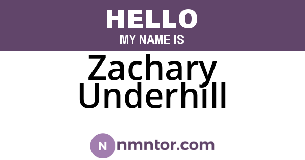 Zachary Underhill