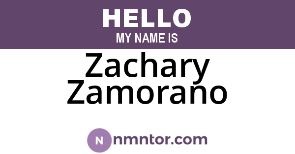 Zachary Zamorano