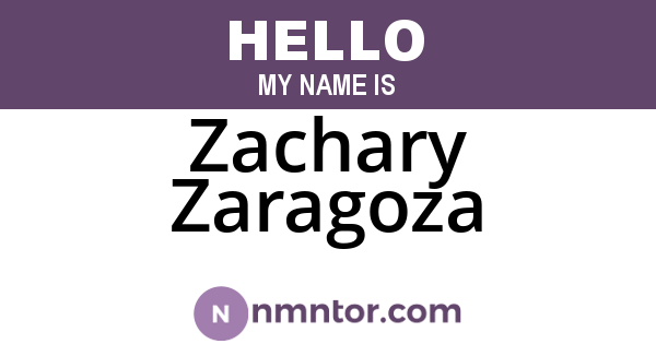 Zachary Zaragoza