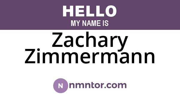 Zachary Zimmermann
