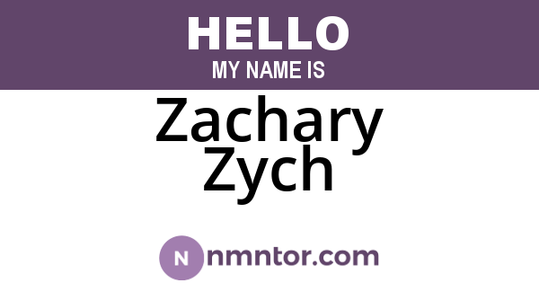 Zachary Zych