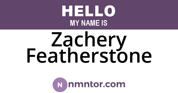 Zachery Featherstone