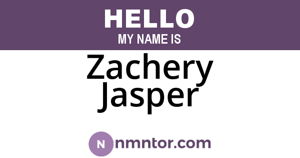 Zachery Jasper