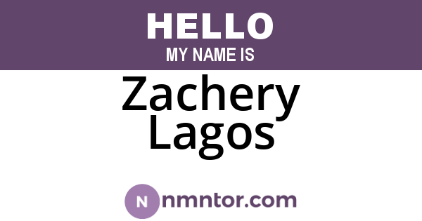 Zachery Lagos