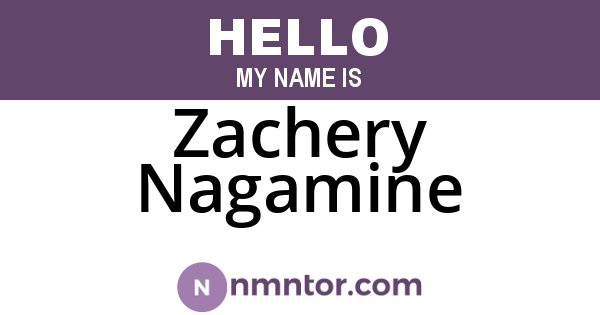 Zachery Nagamine