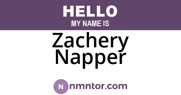 Zachery Napper