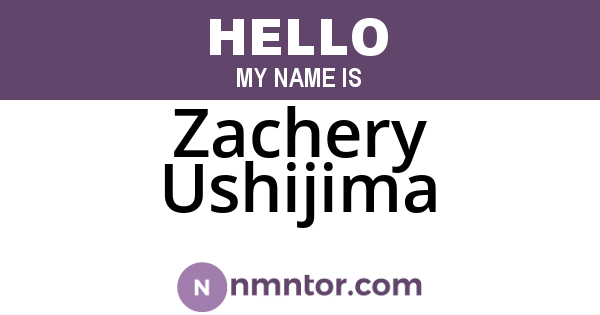 Zachery Ushijima