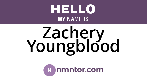 Zachery Youngblood