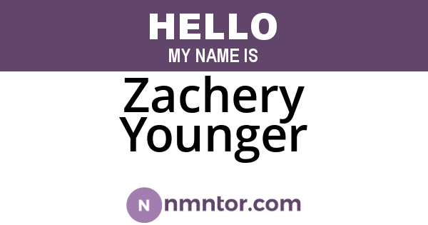 Zachery Younger