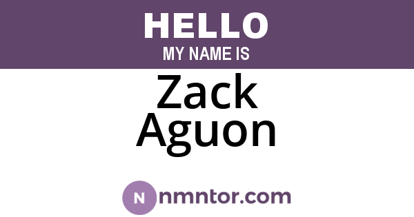 Zack Aguon