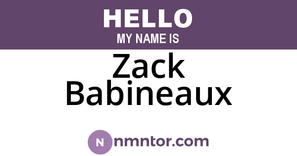 Zack Babineaux