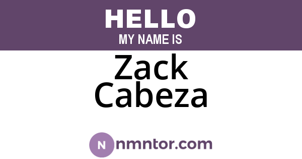 Zack Cabeza