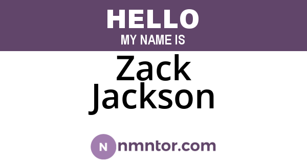 Zack Jackson